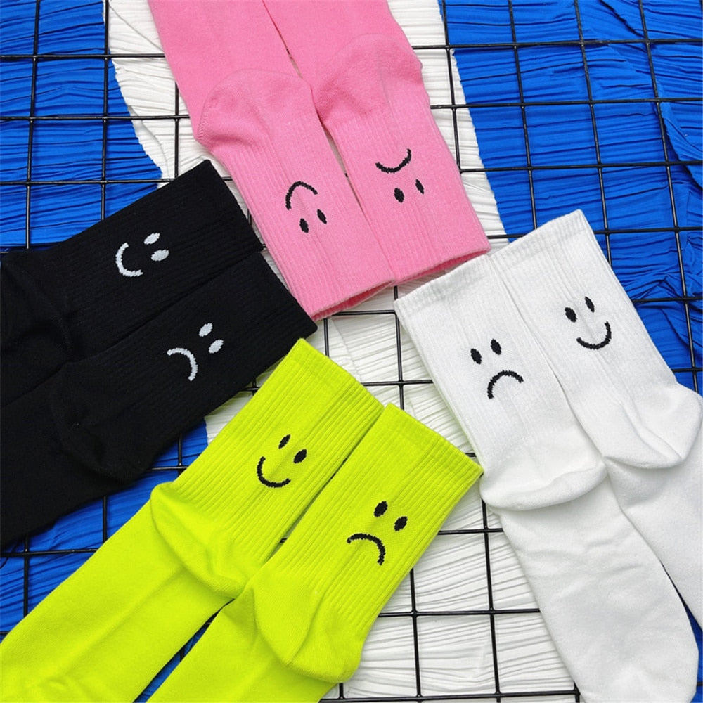 Soxy™ Happy Sad Face Crew Socks